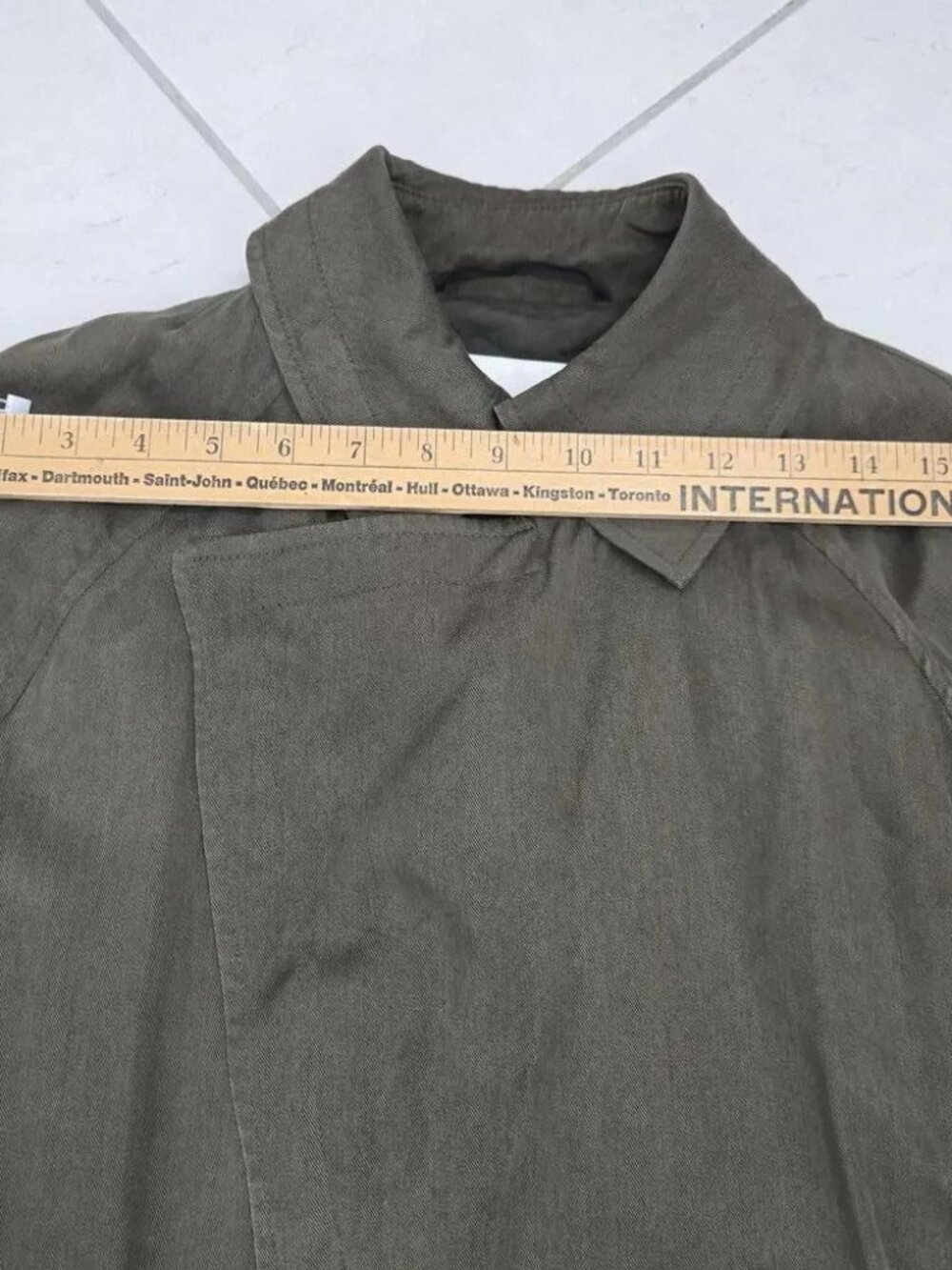 Aritzia Coat Babaton Lawson Trench Monterey Green Small - Picture 6 of 8